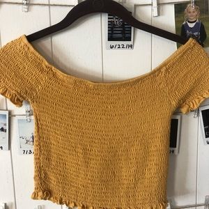 Off the shoulder crop top